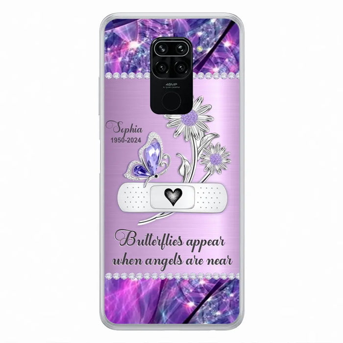 Custom Personalized Memorial Phone Case - Memorial Gift For Family Member - Butterflies Appear When Angels Are Near - Case For Xiaomi/ Oppo/ Huawei