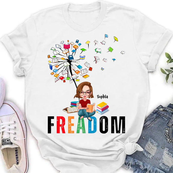 Personalized Freadom Book Lover T-Shirt/Hoodie - Gift Idea For Reading Lover