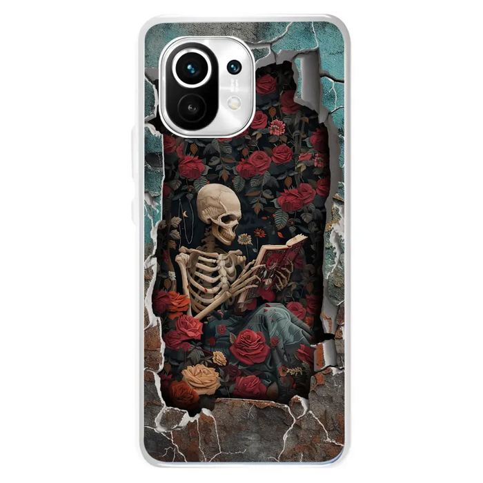 Custom Personalized Bookish Skeleton Phone Case - Reading Book Lover Gift Idea - Case For Xiaomi/ Oppo/ Huawei