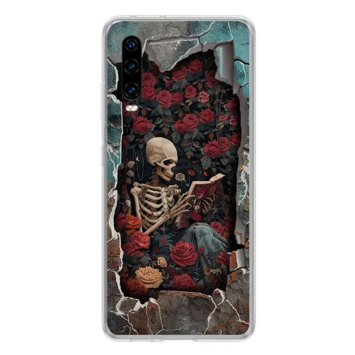 Custom Personalized Bookish Skeleton Phone Case - Reading Book Lover Gift Idea - Case For Xiaomi/ Oppo/ Huawei