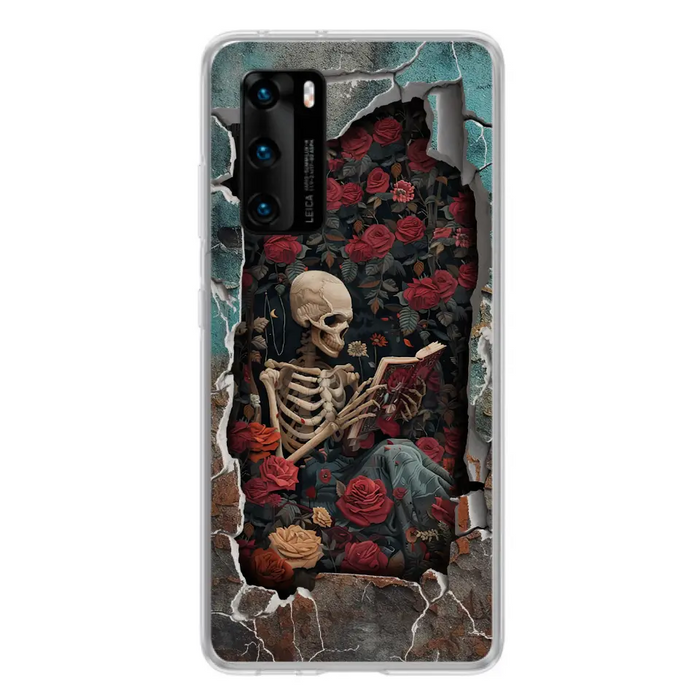 Custom Personalized Bookish Skeleton Phone Case - Reading Book Lover Gift Idea - Case For Xiaomi/ Oppo/ Huawei