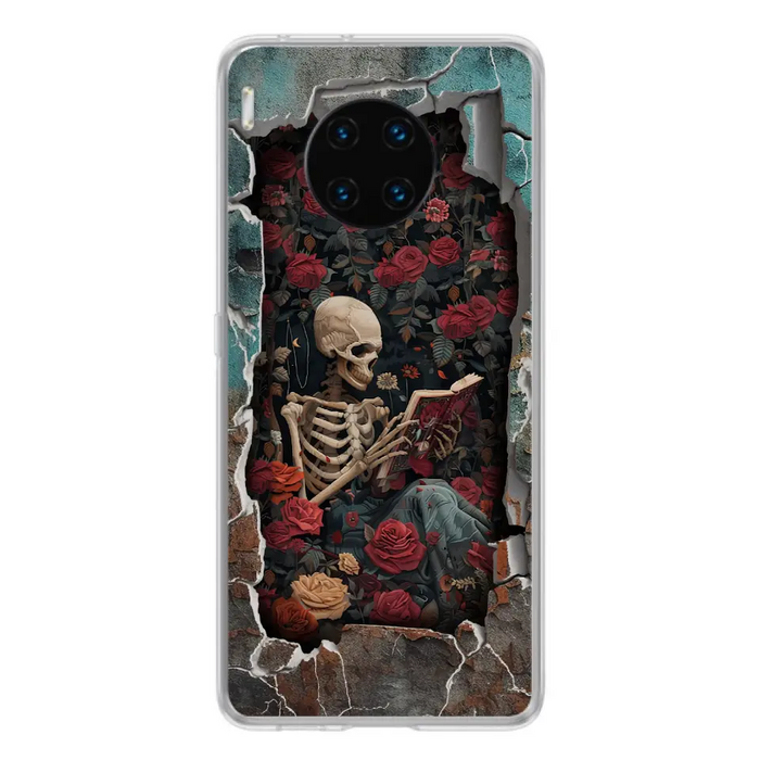 Custom Personalized Bookish Skeleton Phone Case - Reading Book Lover Gift Idea - Case For Xiaomi/ Oppo/ Huawei