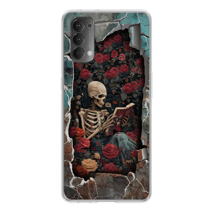 Custom Personalized Bookish Skeleton Phone Case - Reading Book Lover Gift Idea - Case For Xiaomi/ Oppo/ Huawei