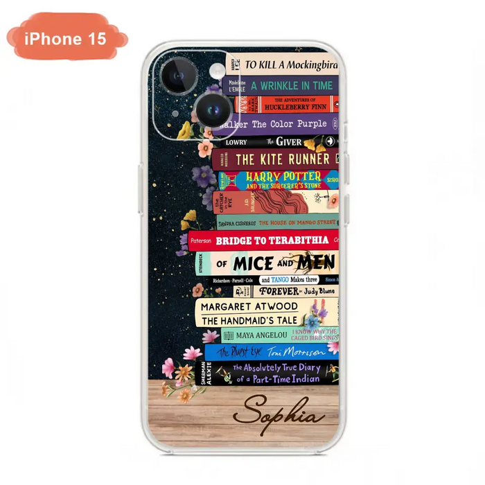 Custom Personalized Books Phone Case - Reading Book Lover Gift Idea - Case For iPhone/ Samsung