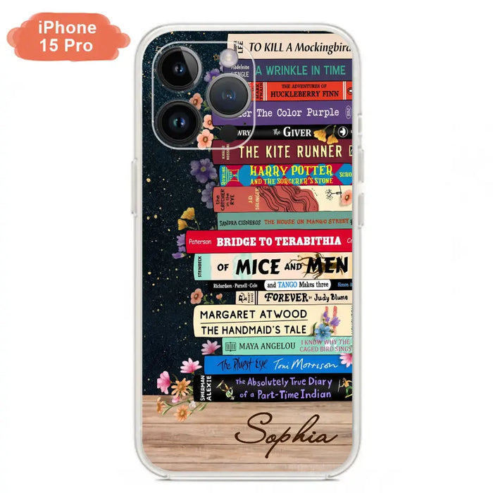 Custom Personalized Books Phone Case - Reading Book Lover Gift Idea - Case For iPhone/ Samsung