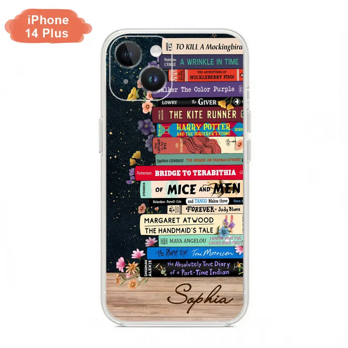 Custom Personalized Books Phone Case - Reading Book Lover Gift Idea - Case For iPhone/ Samsung