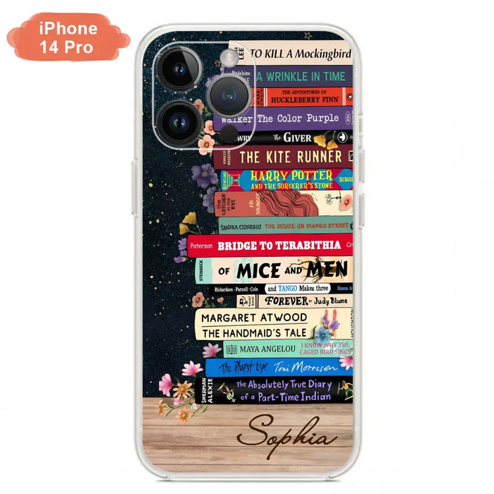 Custom Personalized Books Phone Case - Reading Book Lover Gift Idea - Case For iPhone/ Samsung