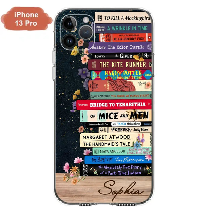 Custom Personalized Books Phone Case - Reading Book Lover Gift Idea - Case For iPhone/ Samsung