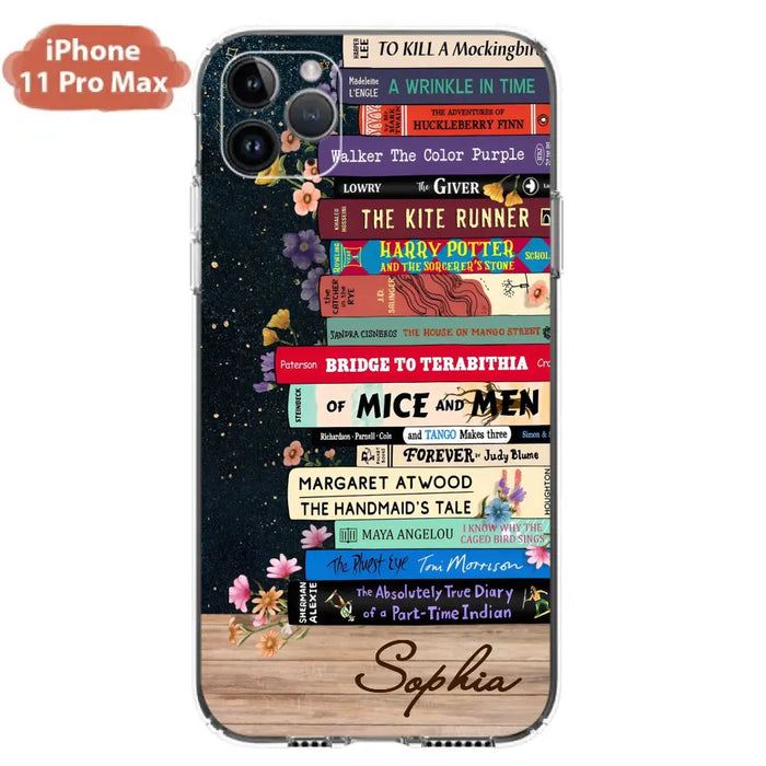 Custom Personalized Books Phone Case - Reading Book Lover Gift Idea - Case For iPhone/ Samsung