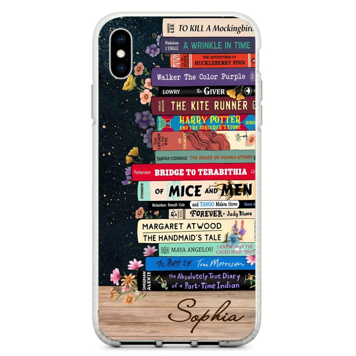 Custom Personalized Books Phone Case - Reading Book Lover Gift Idea - Case For iPhone/ Samsung