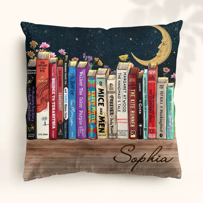 Custom Personalized Reading Book Pillow Cover - Gift Idea For Book Lover