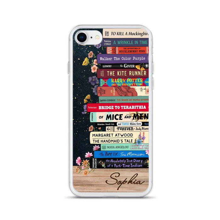 Custom Personalized Books Phone Case - Reading Book Lover Gift Idea - Case For iPhone/ Samsung