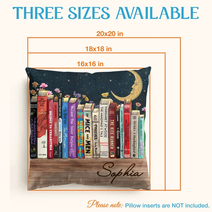 Custom Personalized Reading Book Pillow Cover - Gift Idea For Book Lover