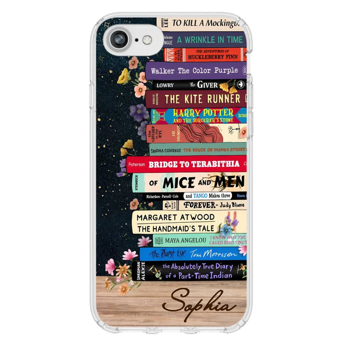 Custom Personalized Books Phone Case - Reading Book Lover Gift Idea - Case For iPhone/ Samsung