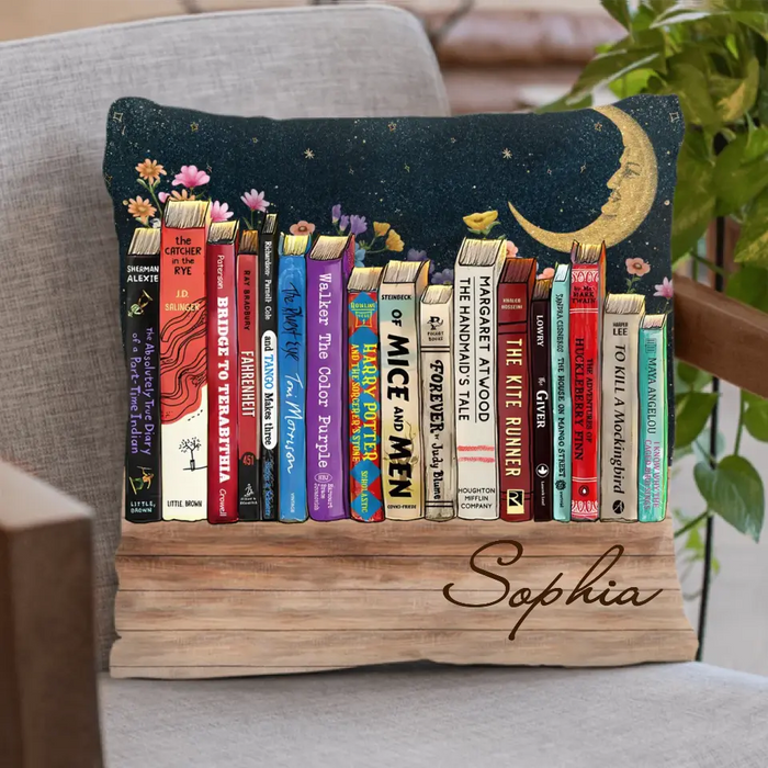 Custom Personalized Reading Book Pillow Cover - Gift Idea For Book Lover