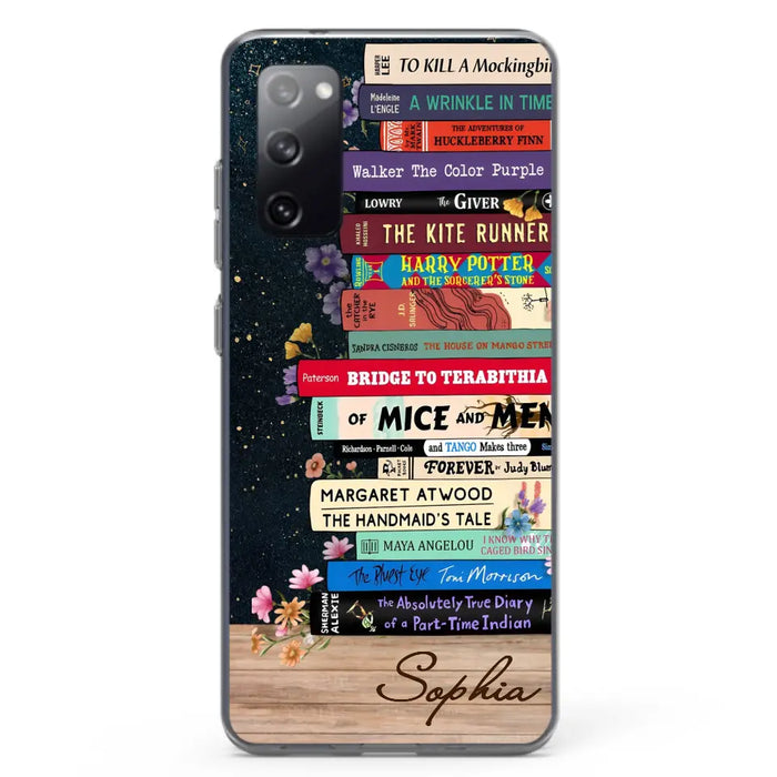 Custom Personalized Books Phone Case - Reading Book Lover Gift Idea - Case For iPhone/ Samsung