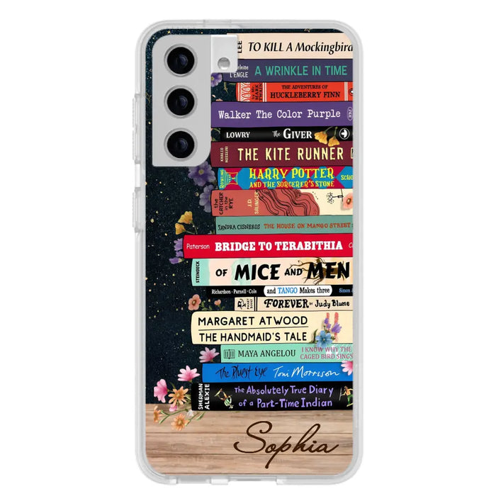 Custom Personalized Books Phone Case - Reading Book Lover Gift Idea - Case For iPhone/ Samsung