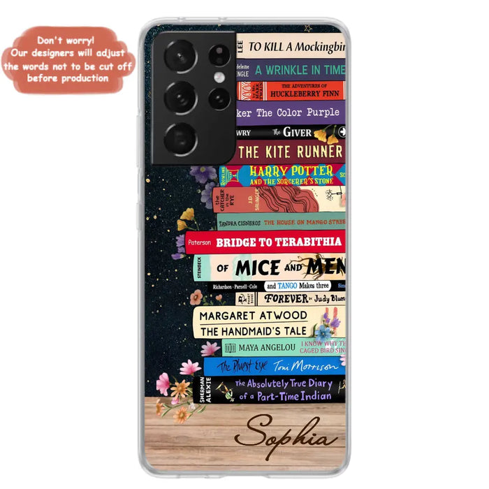 Custom Personalized Books Phone Case - Reading Book Lover Gift Idea - Case For iPhone/ Samsung