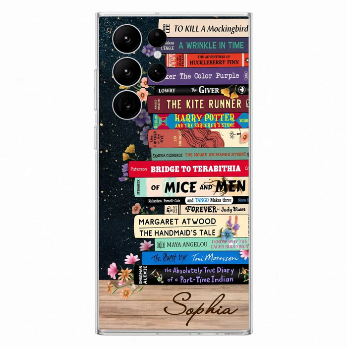 Custom Personalized Books Phone Case - Reading Book Lover Gift Idea - Case For iPhone/ Samsung