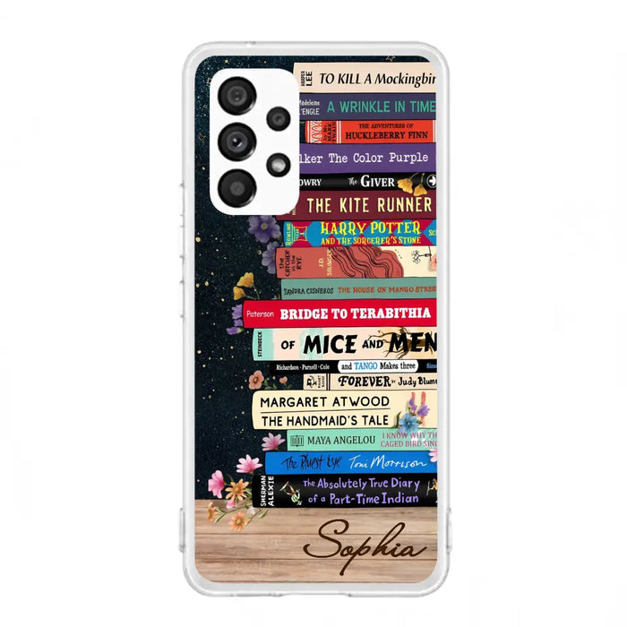 Custom Personalized Books Phone Case - Reading Book Lover Gift Idea - Case For iPhone/ Samsung