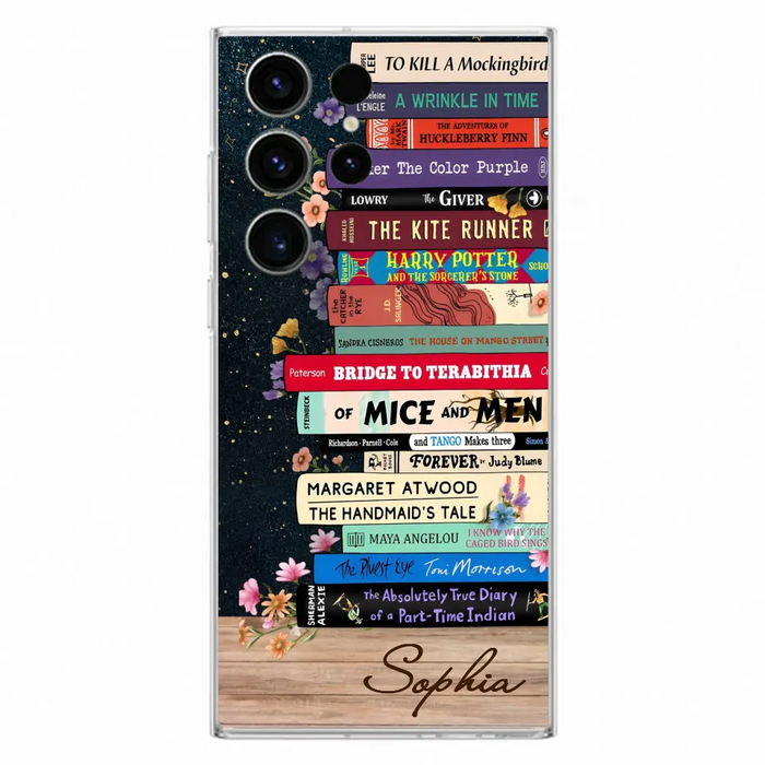 Custom Personalized Books Phone Case - Reading Book Lover Gift Idea - Case For iPhone/ Samsung