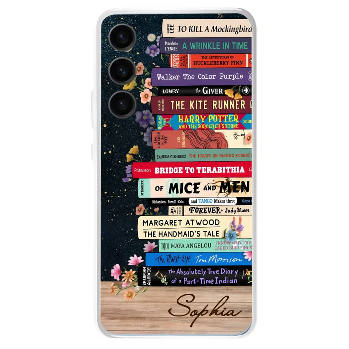 Custom Personalized Books Phone Case - Reading Book Lover Gift Idea - Case For iPhone/ Samsung