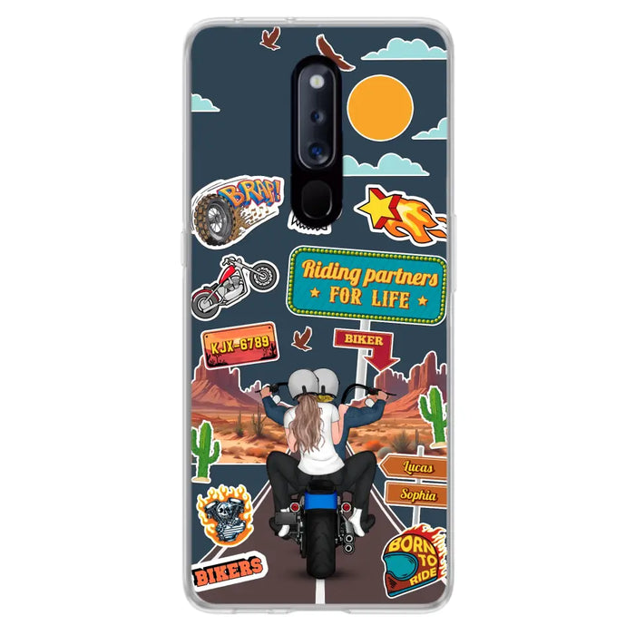 Custom Personalized Motorcycle Couple Phone Case - Gift Idea For Couple/ Husband & Wife/ Bikers - Case Xiaomi/ Oppo/ Huawei