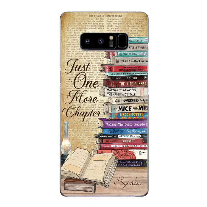 Custom Personalized Reading Book Phone Case - Gift Idea For Book Lovers - Just One More Chapter - Case For iPhone/ Samsung