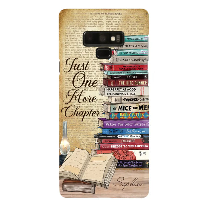 Custom Personalized Reading Book Phone Case - Gift Idea For Book Lovers - Just One More Chapter - Case For iPhone/ Samsung