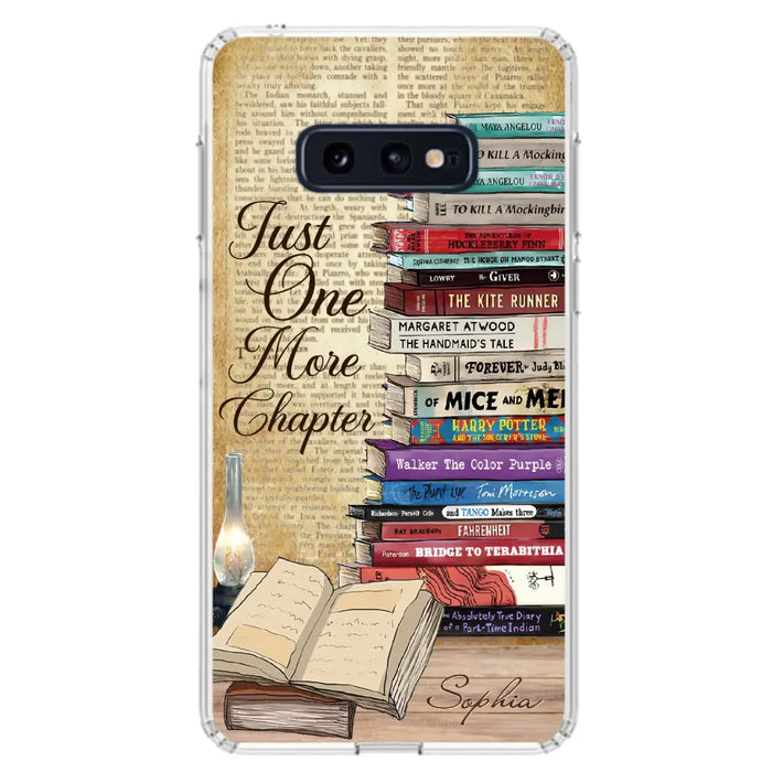 Custom Personalized Reading Book Phone Case - Gift Idea For Book Lovers - Just One More Chapter - Case For iPhone/ Samsung