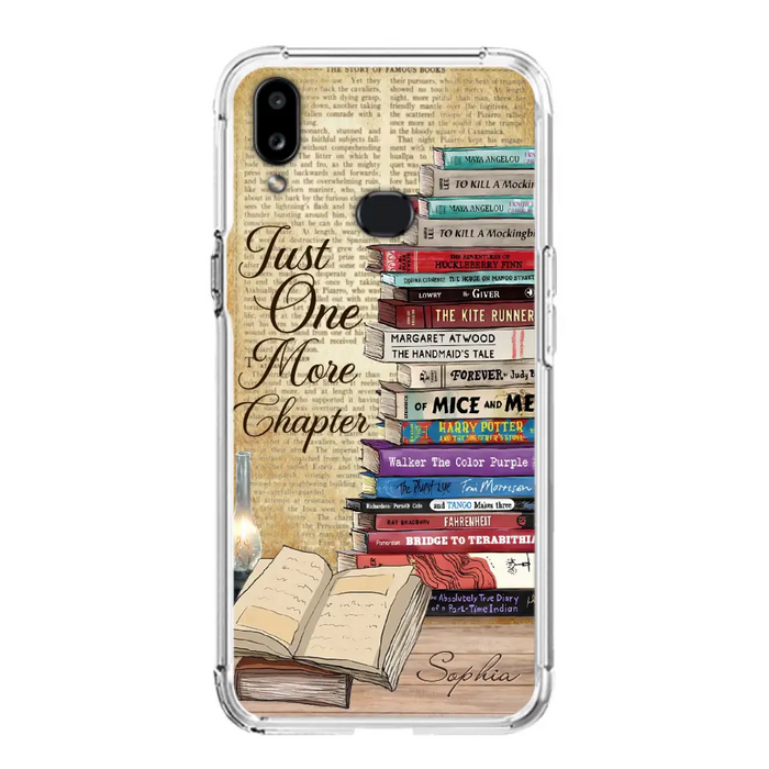 Custom Personalized Reading Book Phone Case - Gift Idea For Book Lovers - Just One More Chapter - Case For iPhone/ Samsung