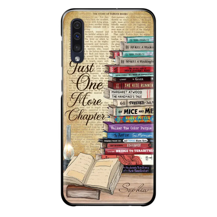 Custom Personalized Reading Book Phone Case - Gift Idea For Book Lovers - Just One More Chapter - Case For iPhone/ Samsung