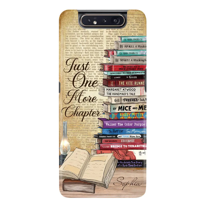 Custom Personalized Reading Book Phone Case - Gift Idea For Book Lovers - Just One More Chapter - Case For iPhone/ Samsung