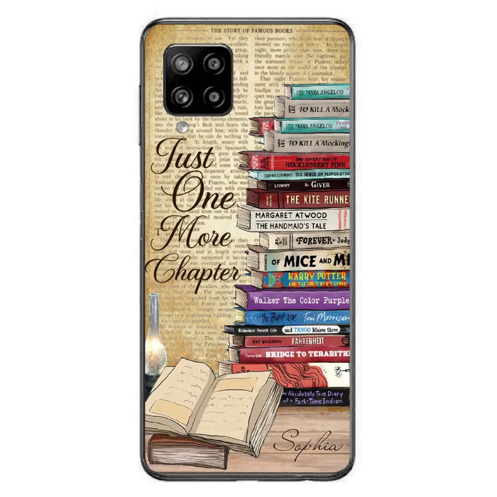 Custom Personalized Reading Book Phone Case - Gift Idea For Book Lovers - Just One More Chapter - Case For iPhone/ Samsung