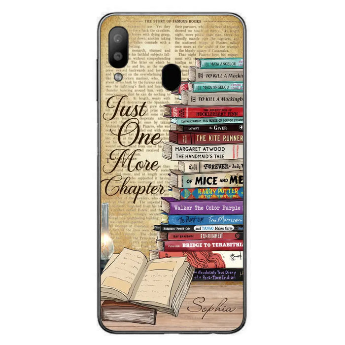 Custom Personalized Reading Book Phone Case - Gift Idea For Book Lovers - Just One More Chapter - Case For iPhone/ Samsung