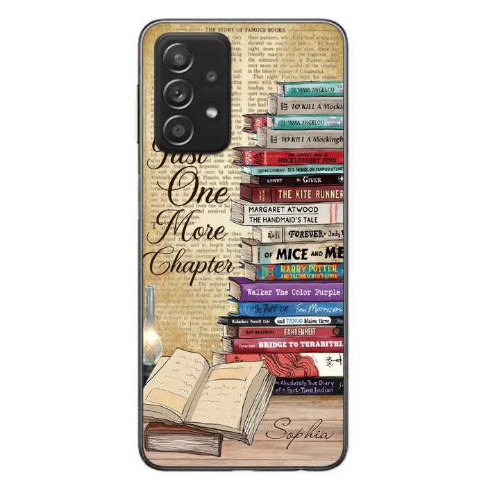 Custom Personalized Reading Book Phone Case - Gift Idea For Book Lovers - Just One More Chapter - Case For iPhone/ Samsung