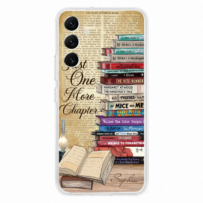 Custom Personalized Reading Book Phone Case - Gift Idea For Book Lovers - Just One More Chapter - Case For iPhone/ Samsung