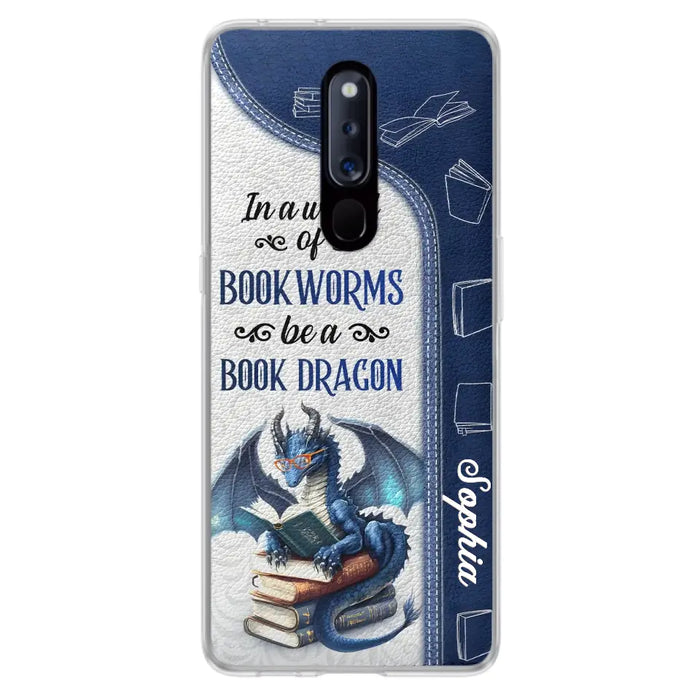 Custom Personalized Book Dragon Phone Case - Gift Idea For Book Lovers - In A World Of Bookworms Be A Book Dragon - Case For Xiaomi/ Oppo/ Huawei