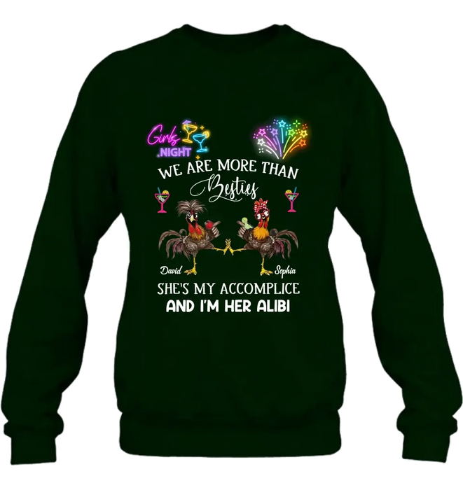 Custom Personalized Friends T-Shirt/ Long Sleeve/ Sweatshirt/ Hoodie - Gift Idea For Friends/ Sisters/ Besties - Girls Night We Are More Than Besties