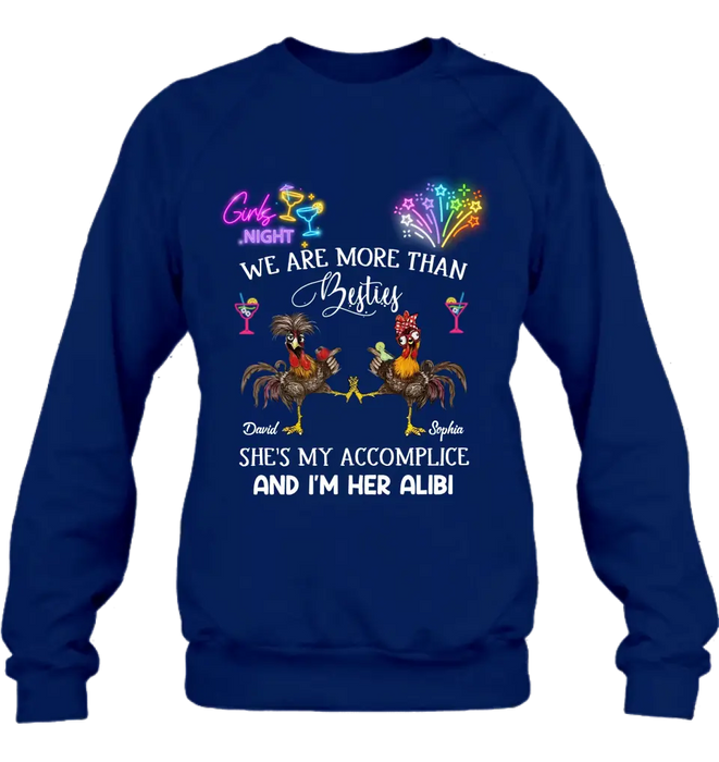 Custom Personalized Friends T-Shirt/ Long Sleeve/ Sweatshirt/ Hoodie - Gift Idea For Friends/ Sisters/ Besties - Girls Night We Are More Than Besties