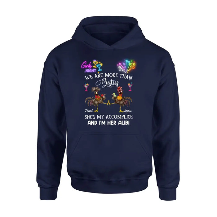 Custom Personalized Friends T-Shirt/ Long Sleeve/ Sweatshirt/ Hoodie - Gift Idea For Friends/ Sisters/ Besties - Girls Night We Are More Than Besties