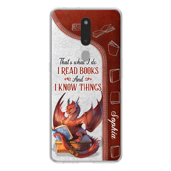 Custom Personalized Red Book Dragon Phone Case - Gift Idea For Book Lovers - That's What I Do I Read Books And I Know Things - Case For Xiaomi/ Oppo/ Huawei