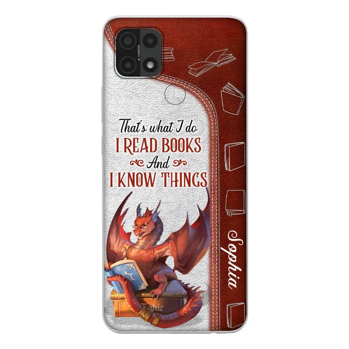 Custom Personalized Red Book Dragon Phone Case - Gift Idea For Book Lovers - That's What I Do I Read Books And I Know Things - Case For Xiaomi/ Oppo/ Huawei