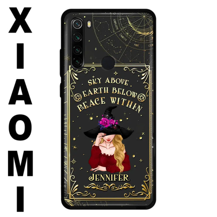 Custom Personalized Witch Tarrot Card Phone Case - Gift Idea For Witch/ Tarrot Lover - Sky Above Earth Below Peace Within - Case For Xiaomi/ Oppo/ Huawei