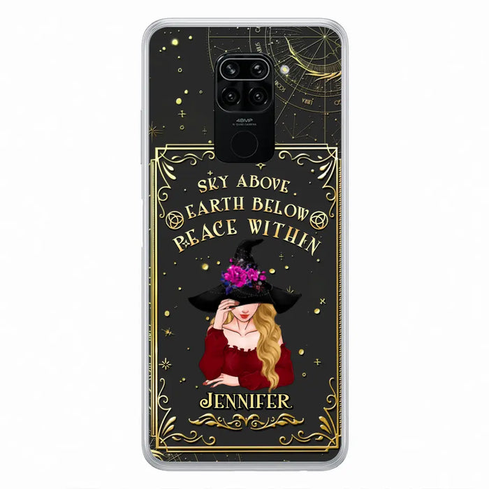 Custom Personalized Witch Tarrot Card Phone Case - Gift Idea For Witch/ Tarrot Lover - Sky Above Earth Below Peace Within - Case For Xiaomi/ Oppo/ Huawei