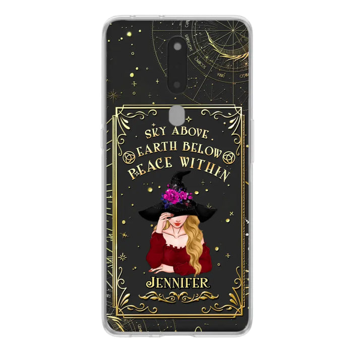 Custom Personalized Witch Tarrot Card Phone Case - Gift Idea For Witch/ Tarrot Lover - Sky Above Earth Below Peace Within - Case For Xiaomi/ Oppo/ Huawei