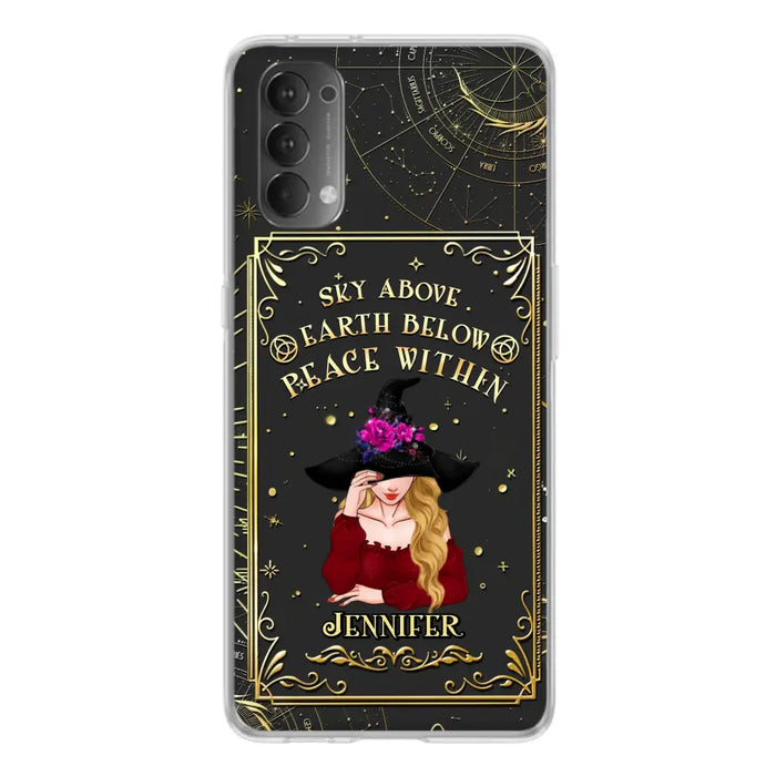 Custom Personalized Witch Tarrot Card Phone Case - Gift Idea For Witch/ Tarrot Lover - Sky Above Earth Below Peace Within - Case For Xiaomi/ Oppo/ Huawei