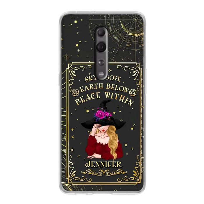 Custom Personalized Witch Tarrot Card Phone Case - Gift Idea For Witch/ Tarrot Lover - Sky Above Earth Below Peace Within - Case For Xiaomi/ Oppo/ Huawei