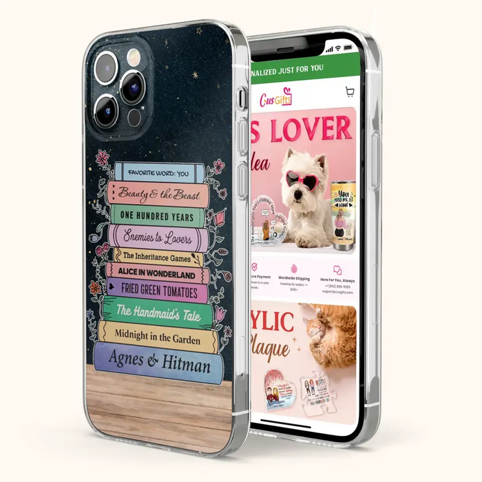 Custom Personalized Reading Book Phone Case For iPhone/ Samsung - Gift Idea For Reading Lover/ Birthday