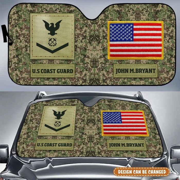 Custom Personalized Veteran Sunshade - Gift Idea To Veteran/ Father/ Husband